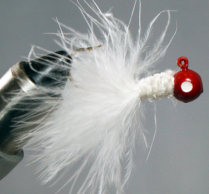 MARABOU CRAPPIE JIGS 6CARD RED/WHITE/WHITECJ2